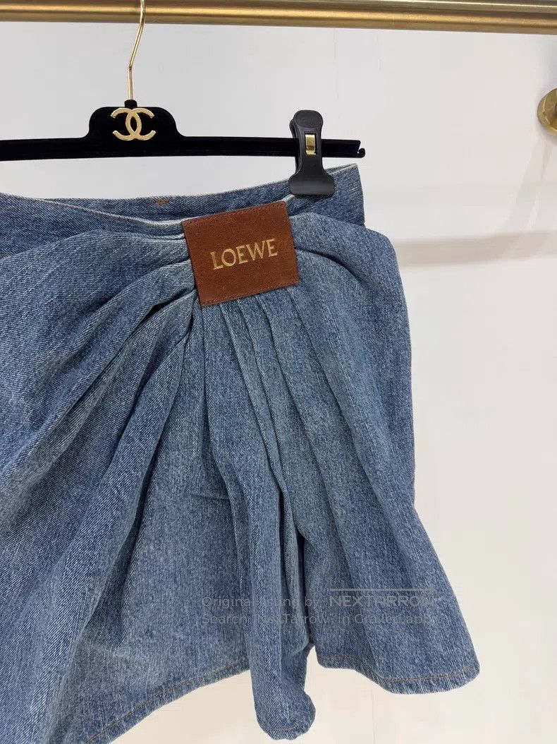 Loewe Loewe 2025 Spring Summer Mini Denim Skirt Size 24" / US 00 / IT 34 - 2 Thumbnail
