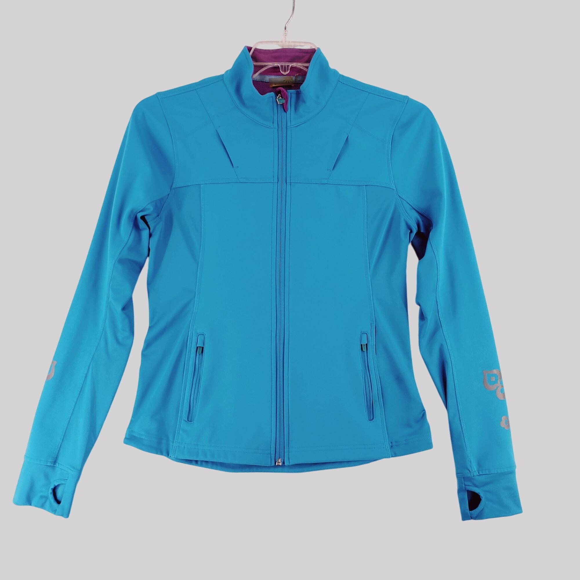Athleta Athleta Womens Blue Full-Zip Stretch Jacket With Thumbholes Size M / US 6-8 / IT 42-44 - 1 Thumbnail
