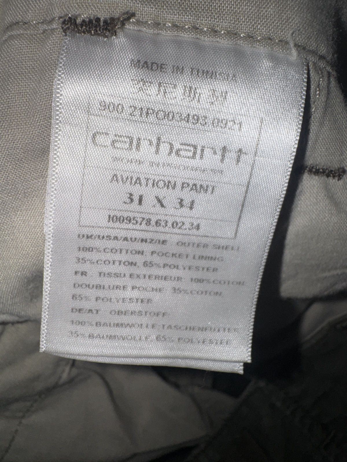 Carhartt Carhartt Aviation Cargo Pants Olive Green 31x32 Size US 31 - 5 Thumbnail
