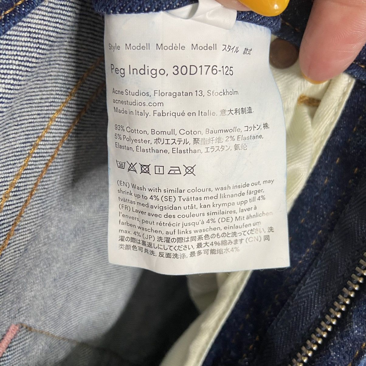 Acne Studios Acne Studios Peg Indigo High Rise Jeans | Size 25 Size 25" / US 0 / IT 36 - 8 Thumbnail