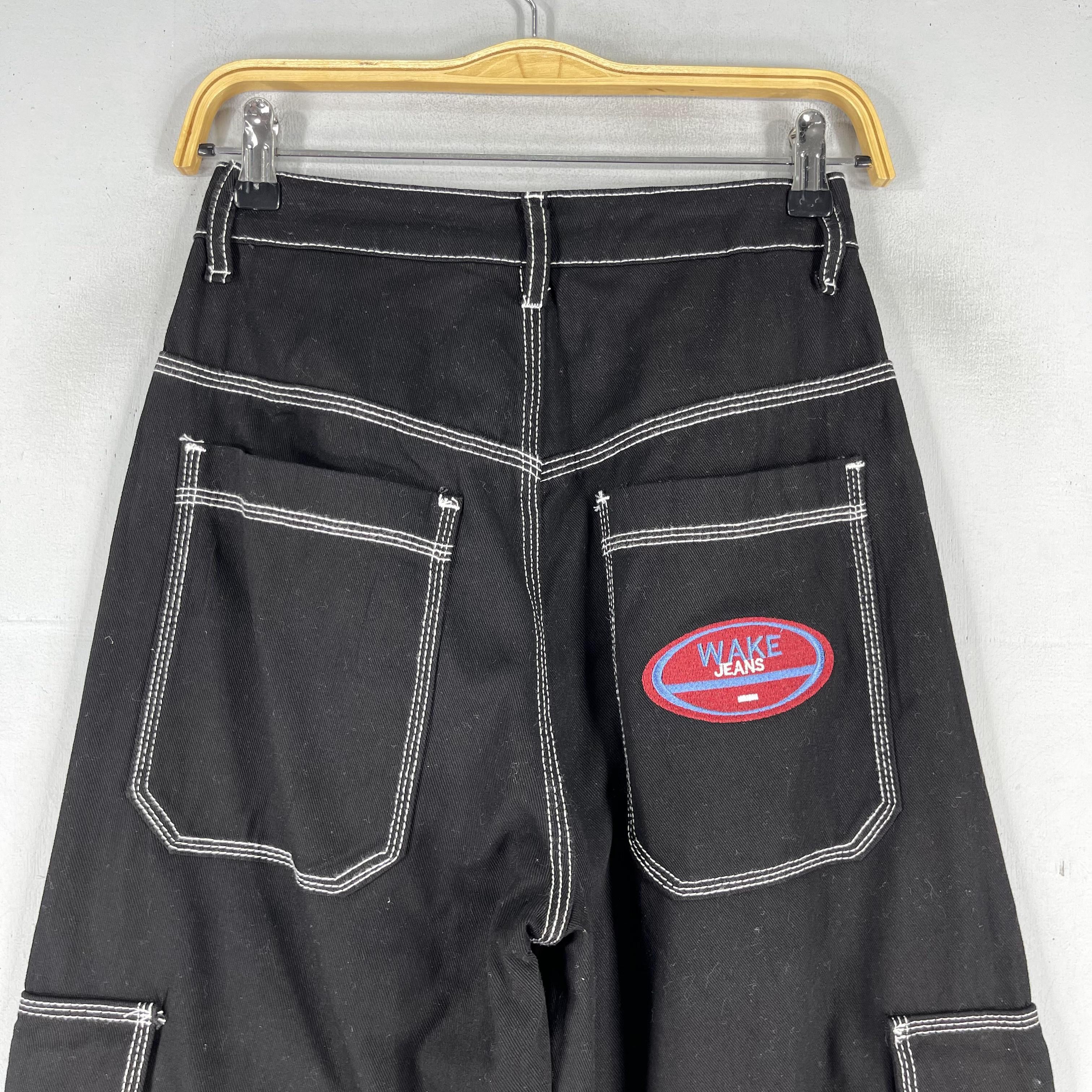 Japanese Brand Vintage Wake Jeans Baggy Hip Hop Multi Pocket Cargo Pant Size 26" / US 2 / IT 38 - 8 Thumbnail