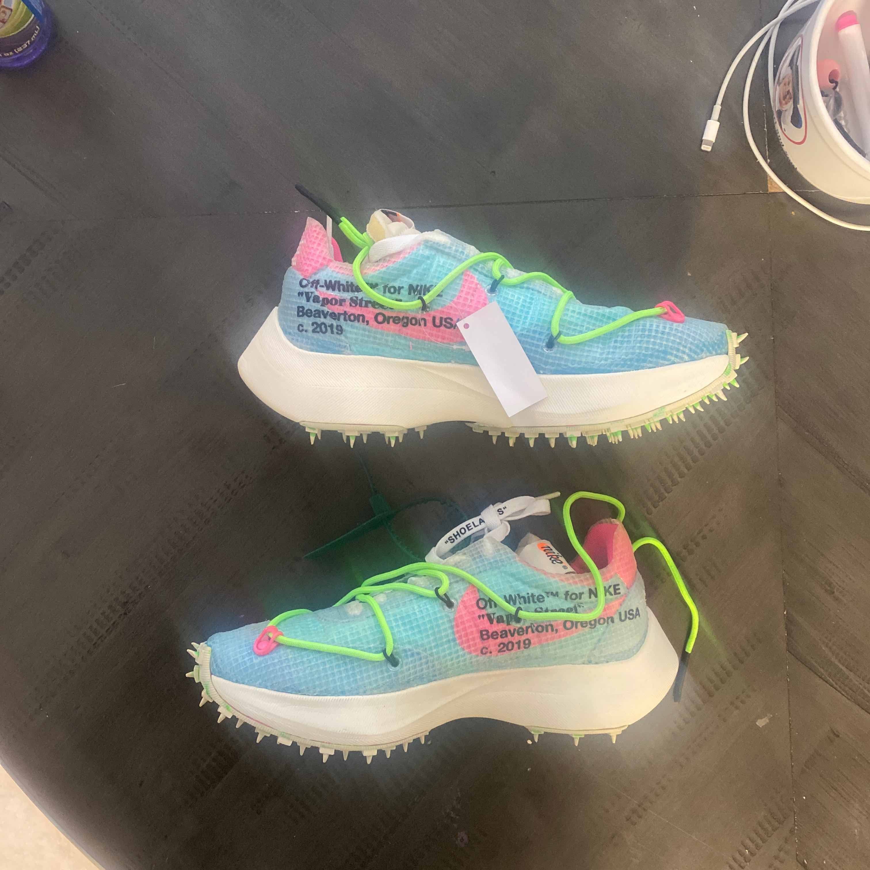 image of Off-White X Wmns Vapor Street Polarized Blue Shoes, Women's (Size 8)