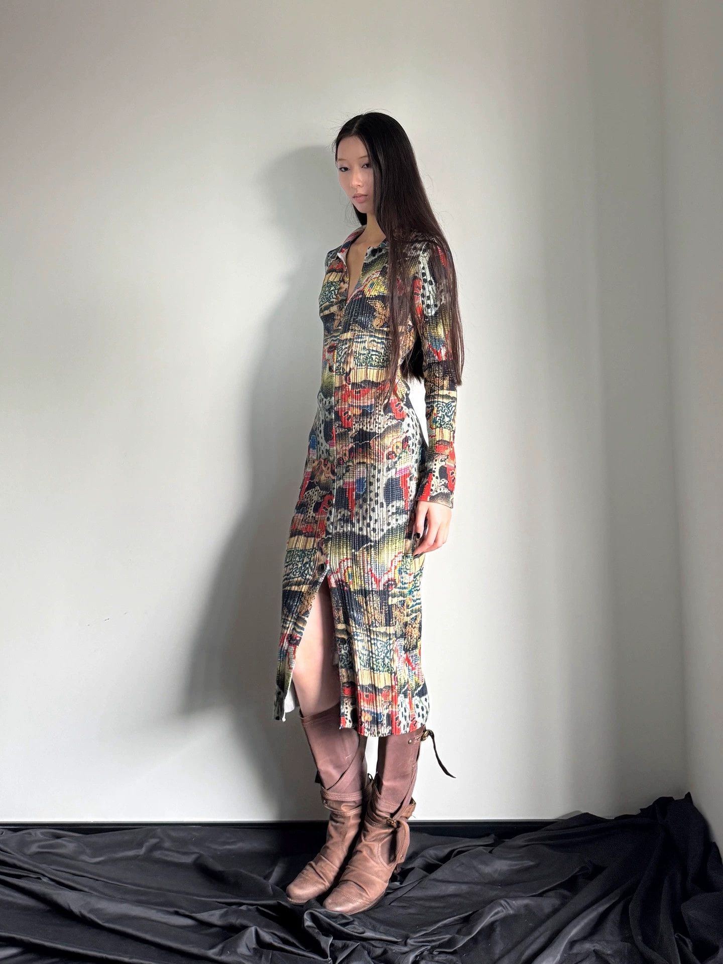 Desigual Desigual Stretch Stand-Collar Printed Knit Dress Size S Size S / US 4 / IT 40 - 3 Thumbnail
