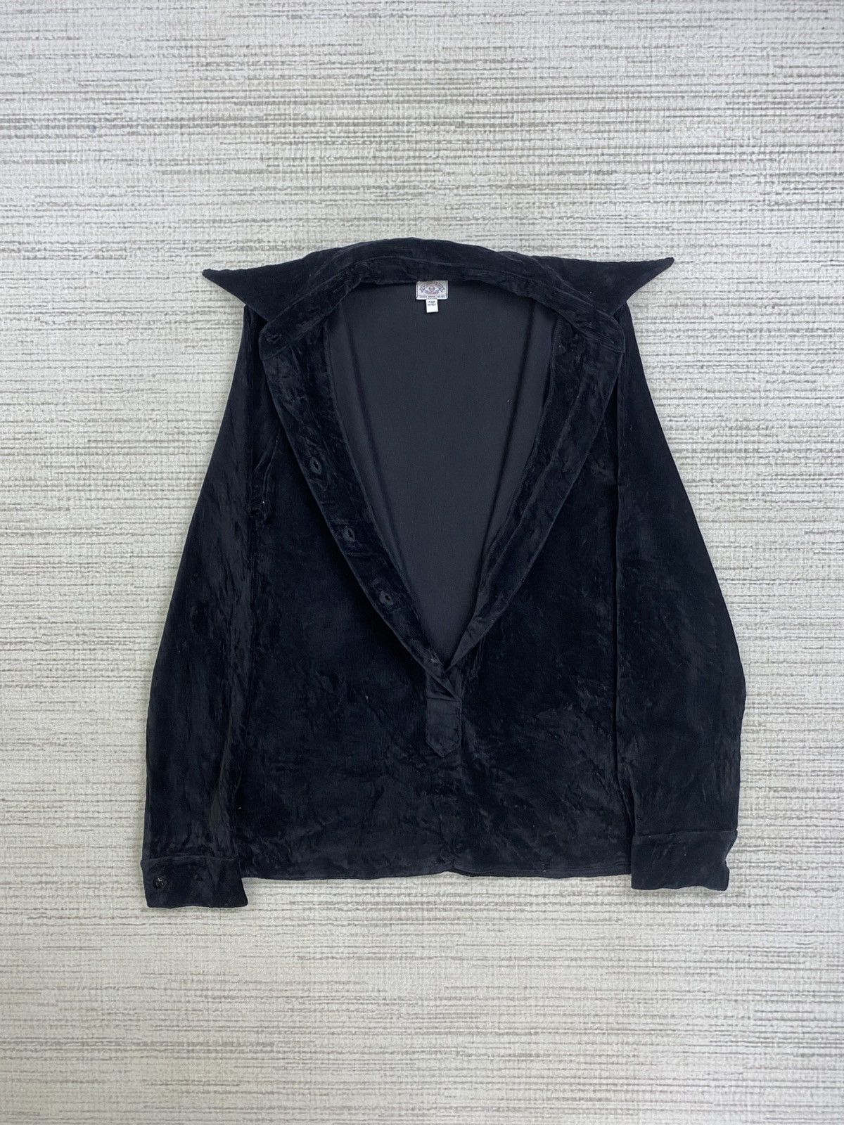 Armani × Giorgio Armani × Vintage Vtg Giorgio Armani Italy Jeans Half Button Velvet Button Ups Size US S / EU 44-46 / 1 - 7 Thumbnail