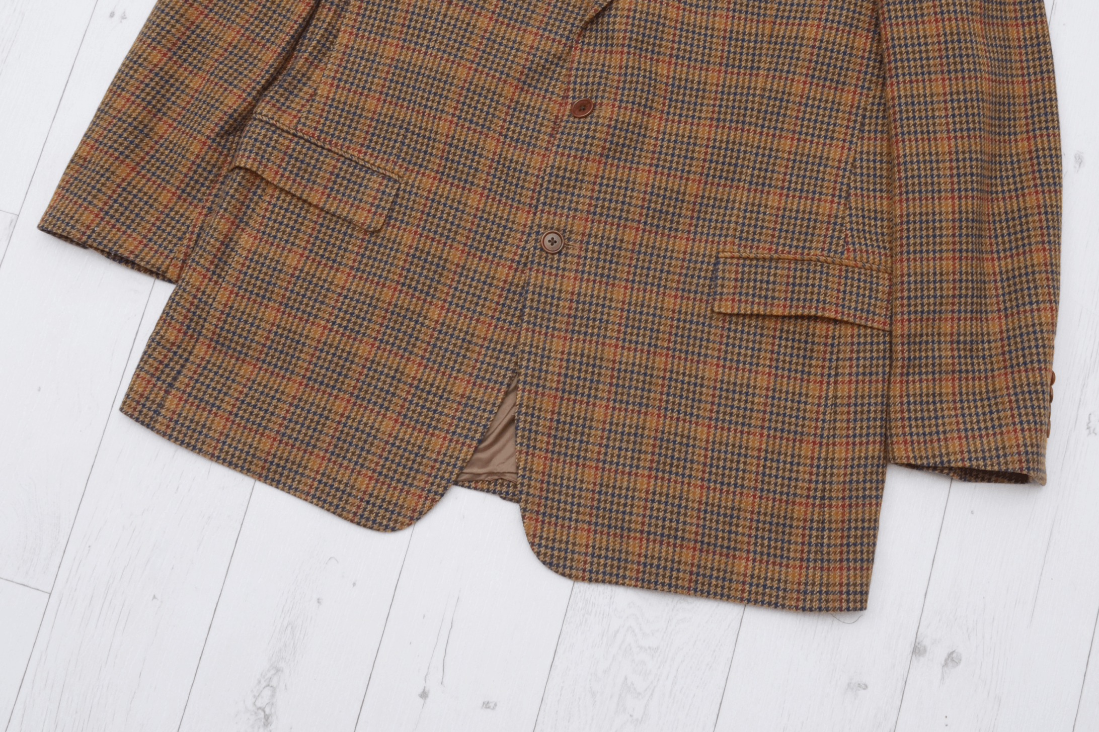 Brooks Brothers Brooks Brothers Tweed Wool Cashmere Brown Checks Blazer XL Size 46R - 3 Thumbnail