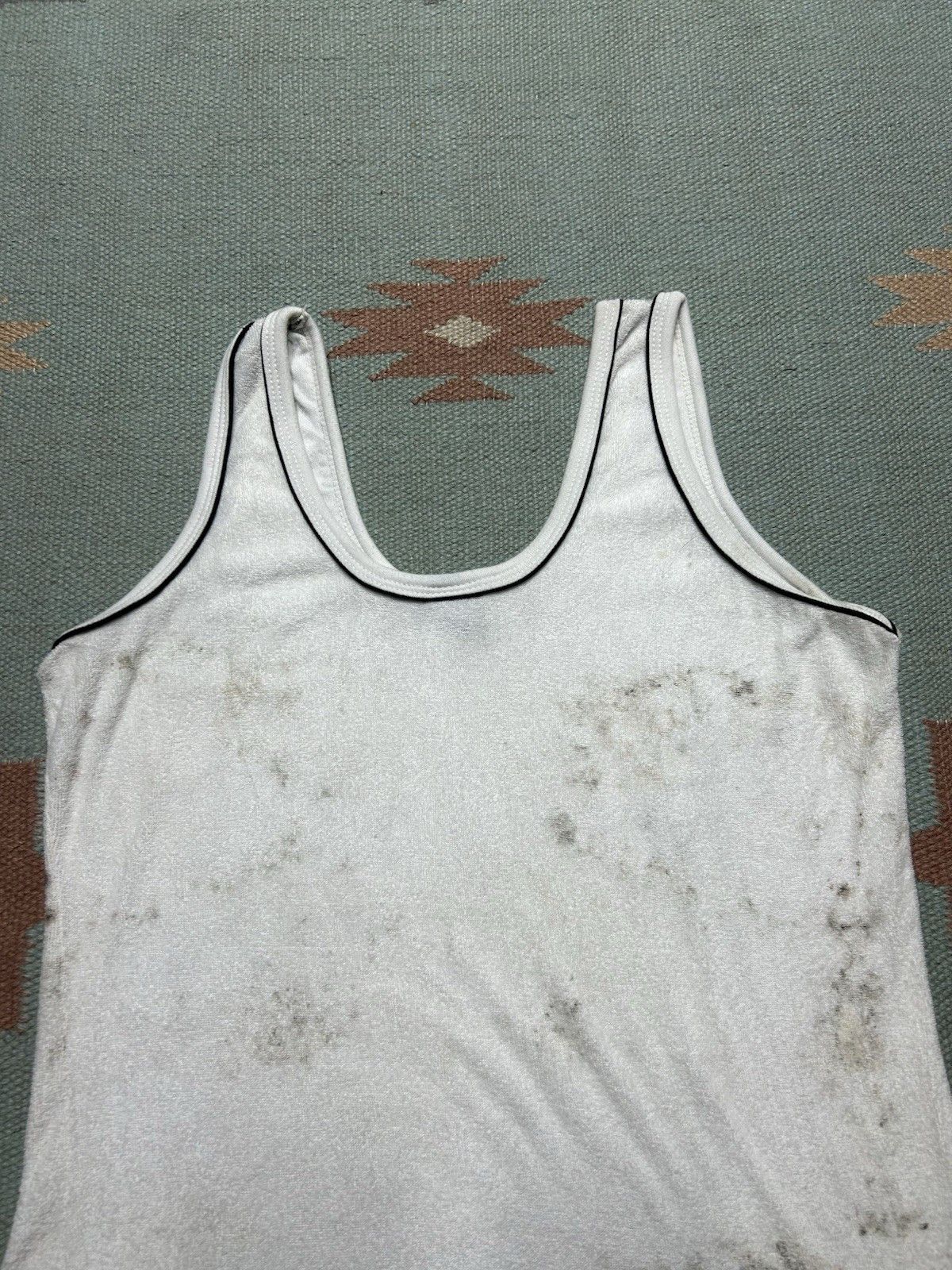 Vintage Vtg 70s tank top shirt Terry cloth beach stain grunge medium Size US M / EU 48-50 / 2 - 12 Thumbnail