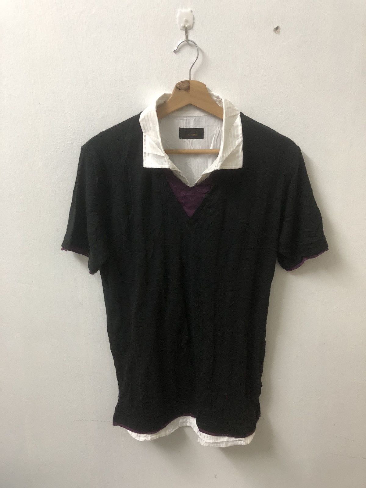 Tete Homme Tete Homme By Issey Miyake Triple Layer Black Tee Size US M / EU 48-50 / 2 - 1 Thumbnail