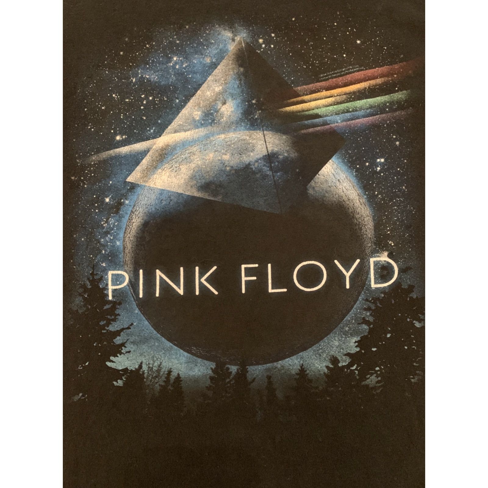 Vintage VINTAGE Pink Floyd T-Shirt Dark Side of the Moon Distressed Moon 2014 Mens Adult Medium Black - 2010s Concert Merch Size US M / EU 48-50 / 2 - 2 Thumbnail