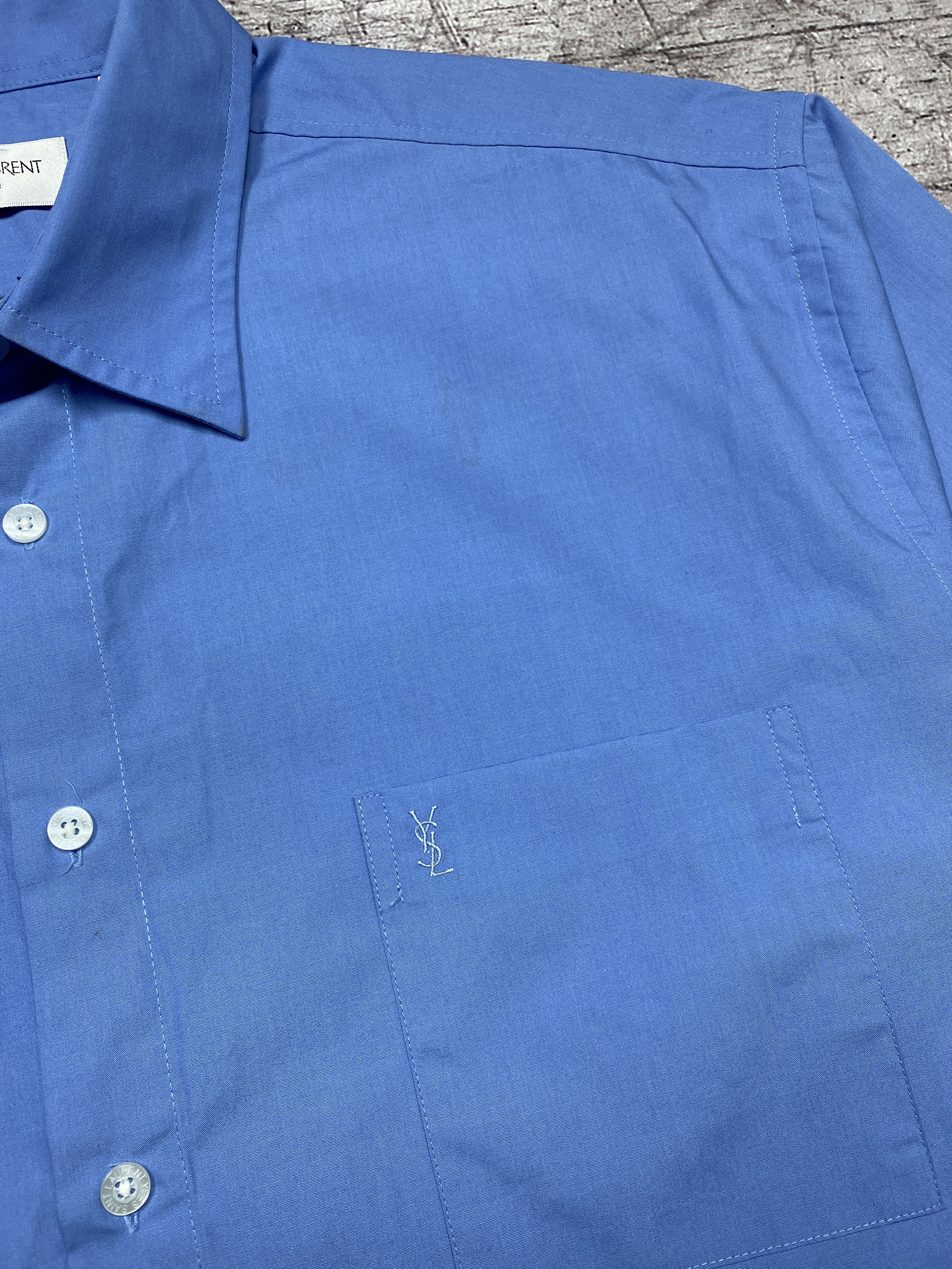 Yves Saint Laurent Yves Saint Laurent YSL Vintage Mens Short Sleeve Shirt Size US XL / EU 56 / 4 - 3 Thumbnail