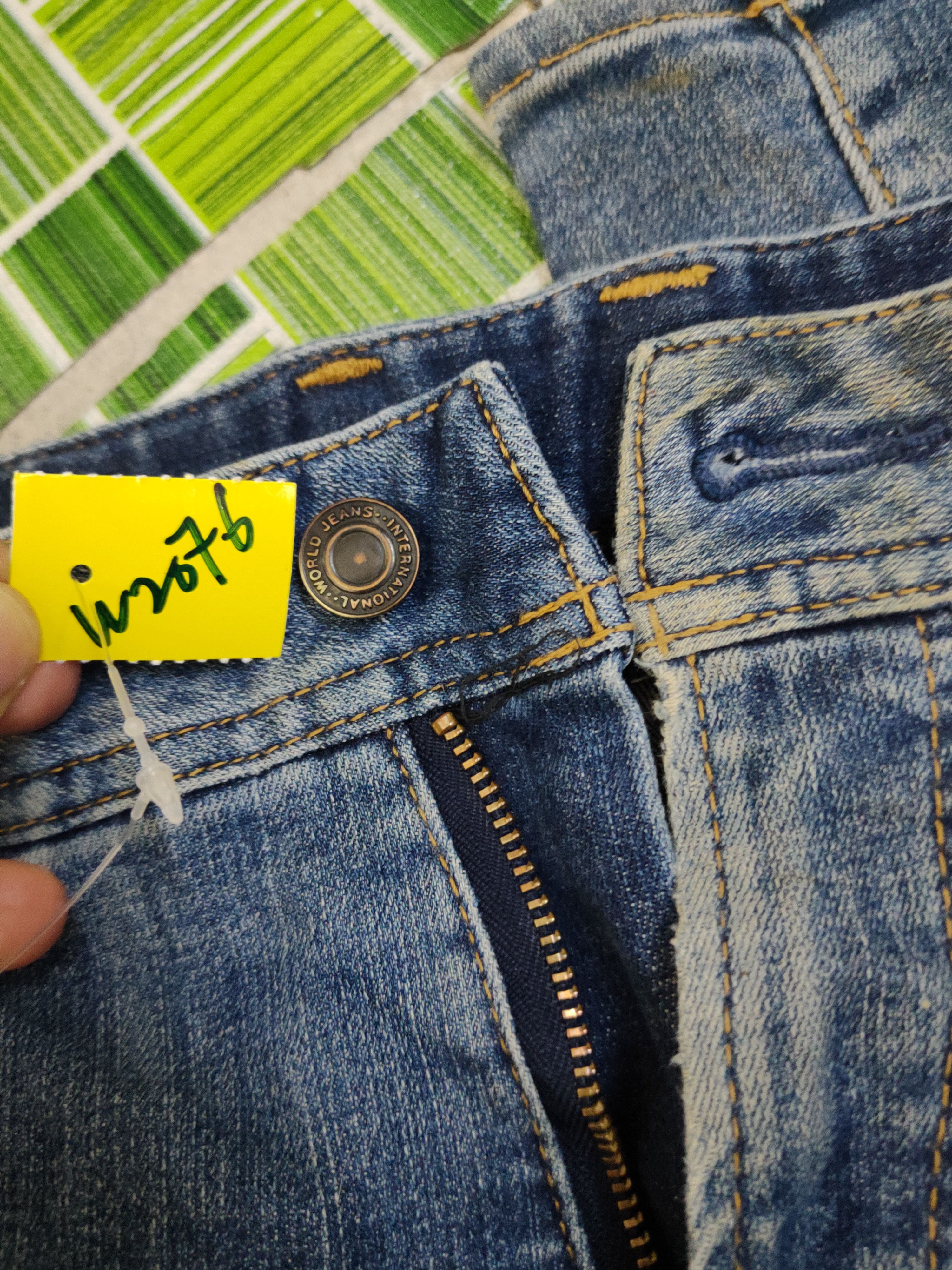 Japanese Brand Evenriver Blue utiltiy Distressed Ripped denim Jeans #W2076 Size US 33 - 16 Thumbnail
