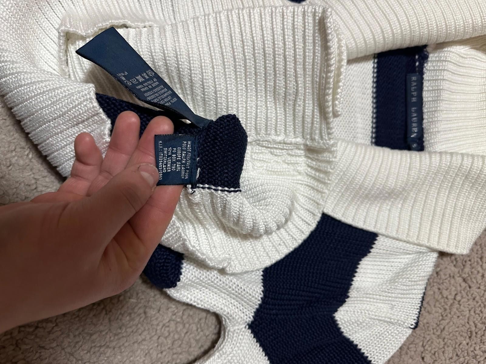 Lauren Ralph Lauren Ralph Lauren Stripped Mock Neck Knit Sweater Vintage Sz S Size S / US 4 / IT 40 - 7 Thumbnail