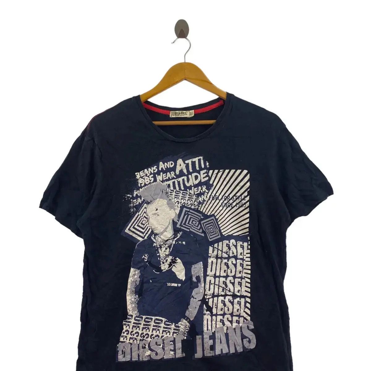 Diesel × Vintage Vintage DIESEL ITALY PUNK Attitude Rebel Street Tee Shirt Size US M / EU 48-50 / 2 - 3 Thumbnail