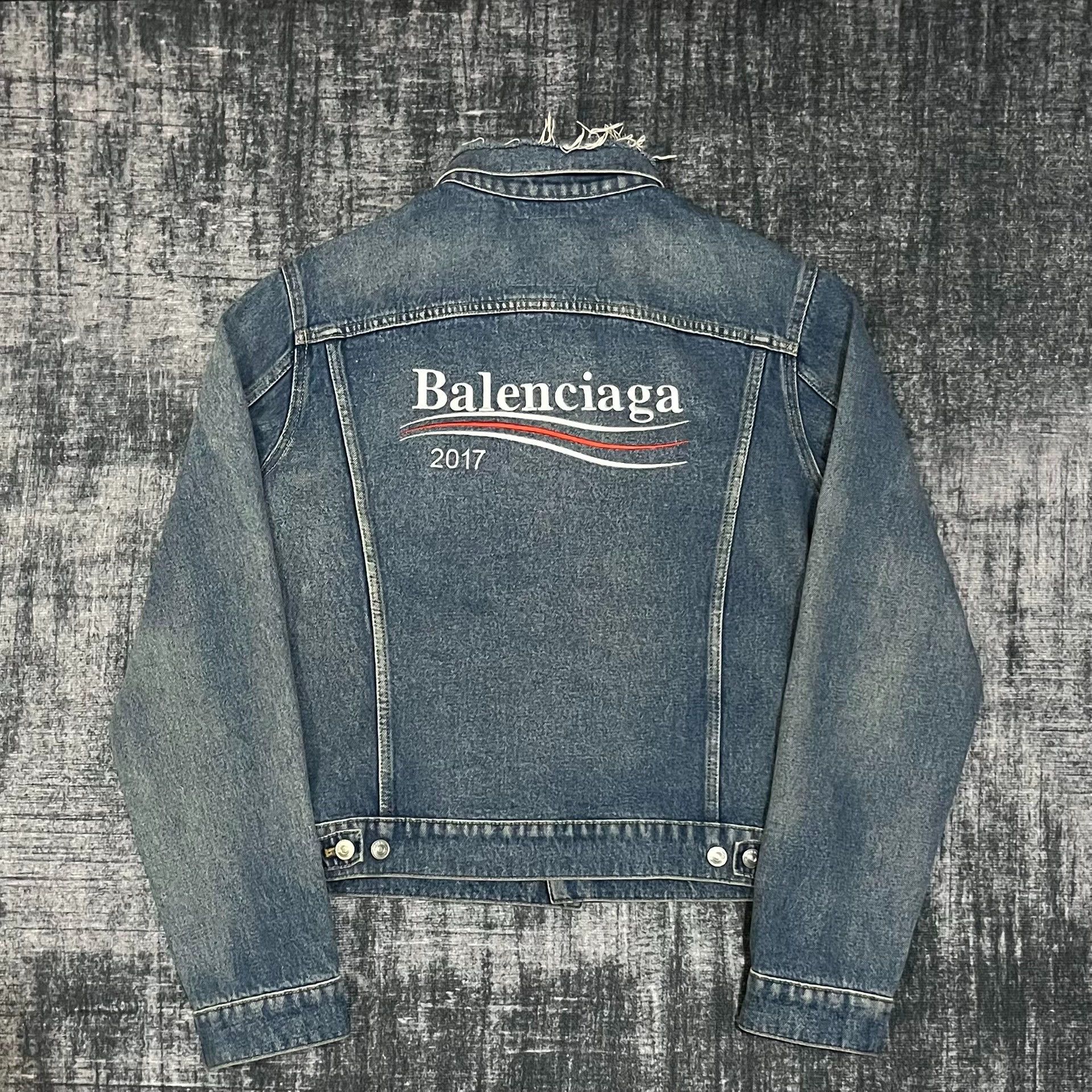 Balenciaga Balenciaga Blue Coke Denim Jacket Size US M / EU 48-50 / 2 - 1 Thumbnail