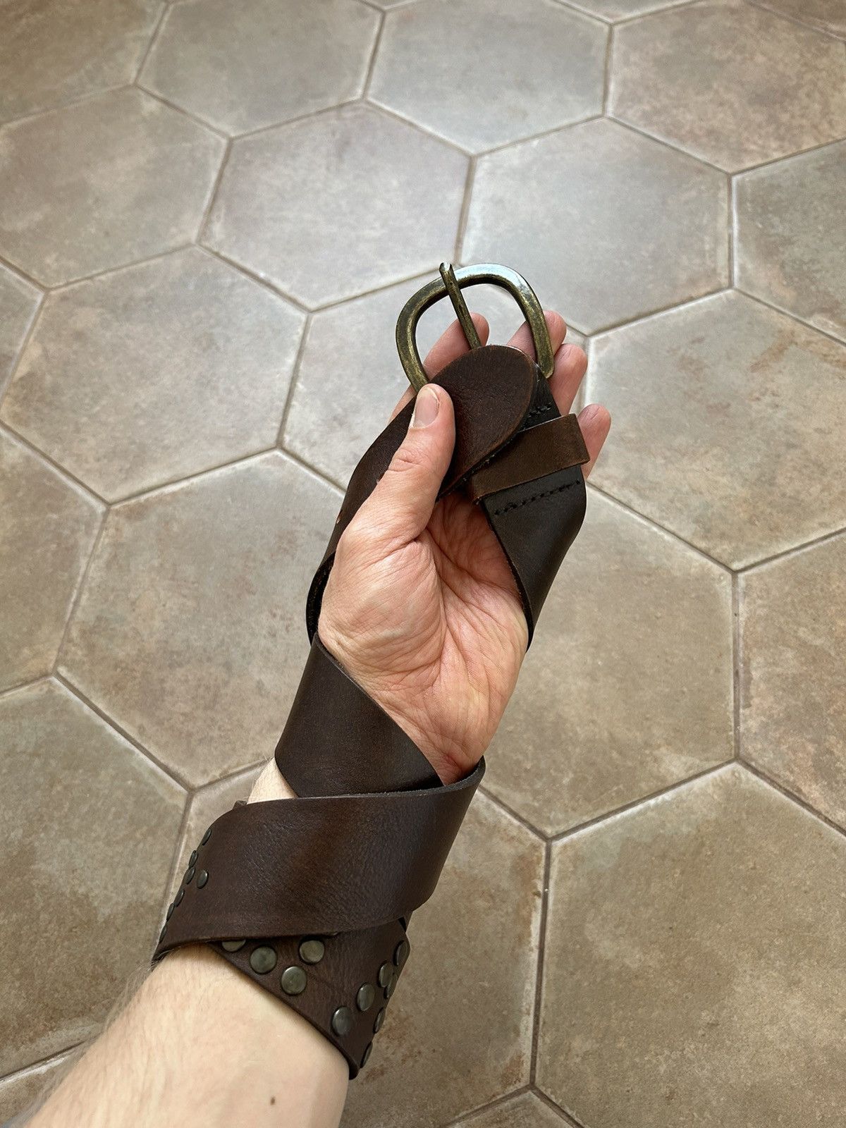 Other VINTAGE LEATHER BELT Japanese Size ONE SIZE - 1 Thumbnail