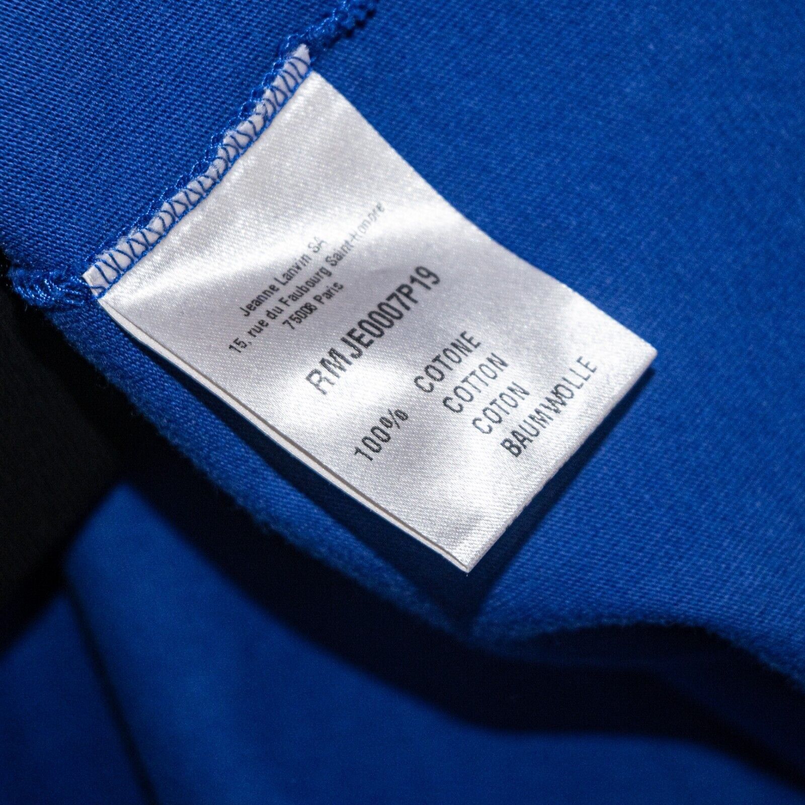 Lanvin LANVIN Paris Short Sleeve Colorblock Polo Shirt Blue Black Size US L / EU 52-54 / 3 - 6 Thumbnail
