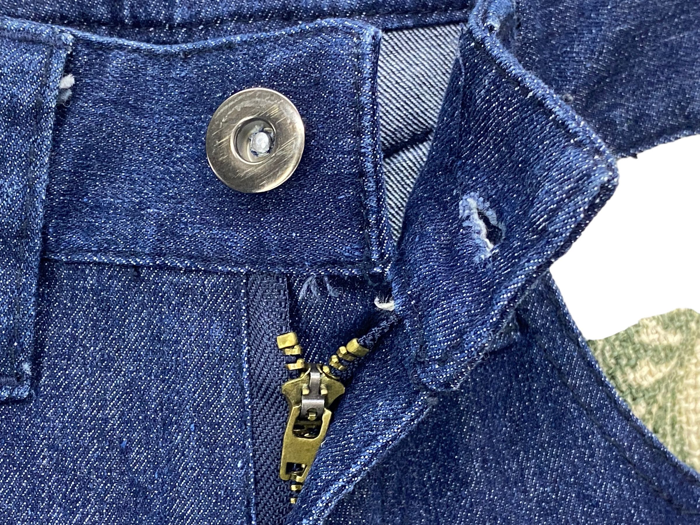 Japanese Brand Drop Crotch Multzipper Pocket Jeans Size US 31 - 10 Thumbnail