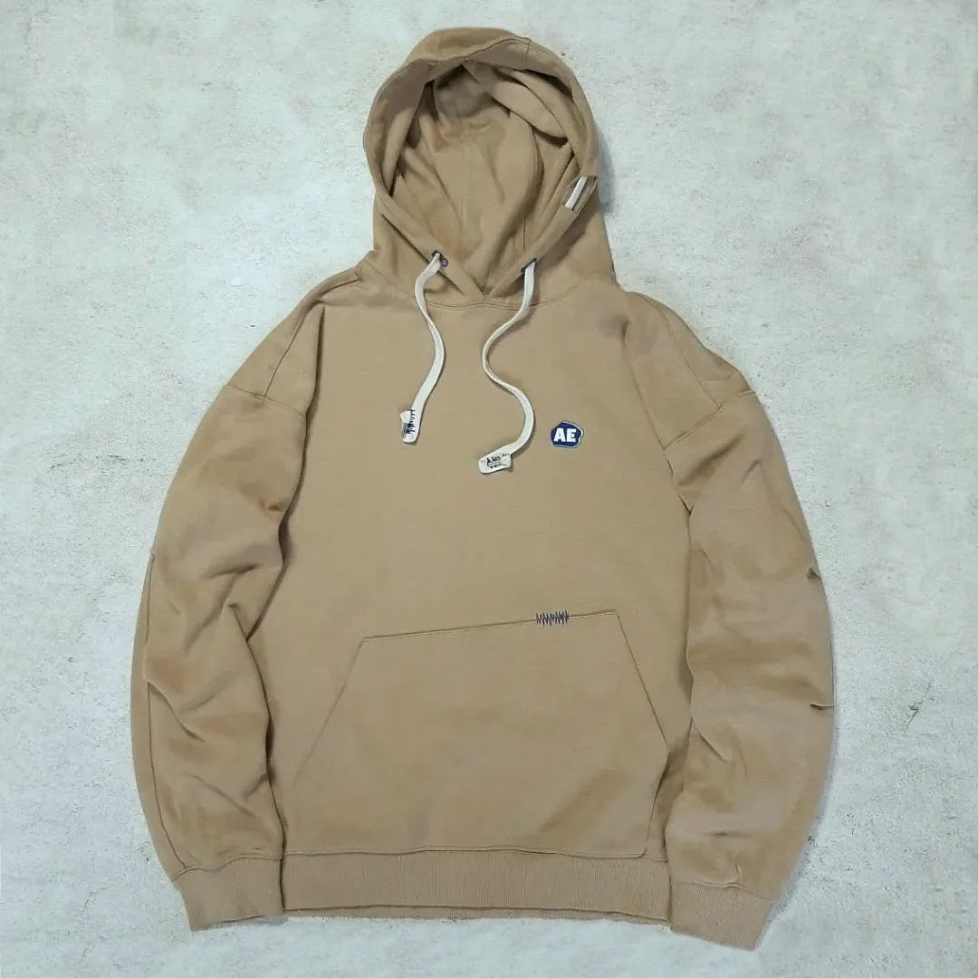 image of Ader Error Stone Logo Hoodie / Beige, Men's (Size XL)