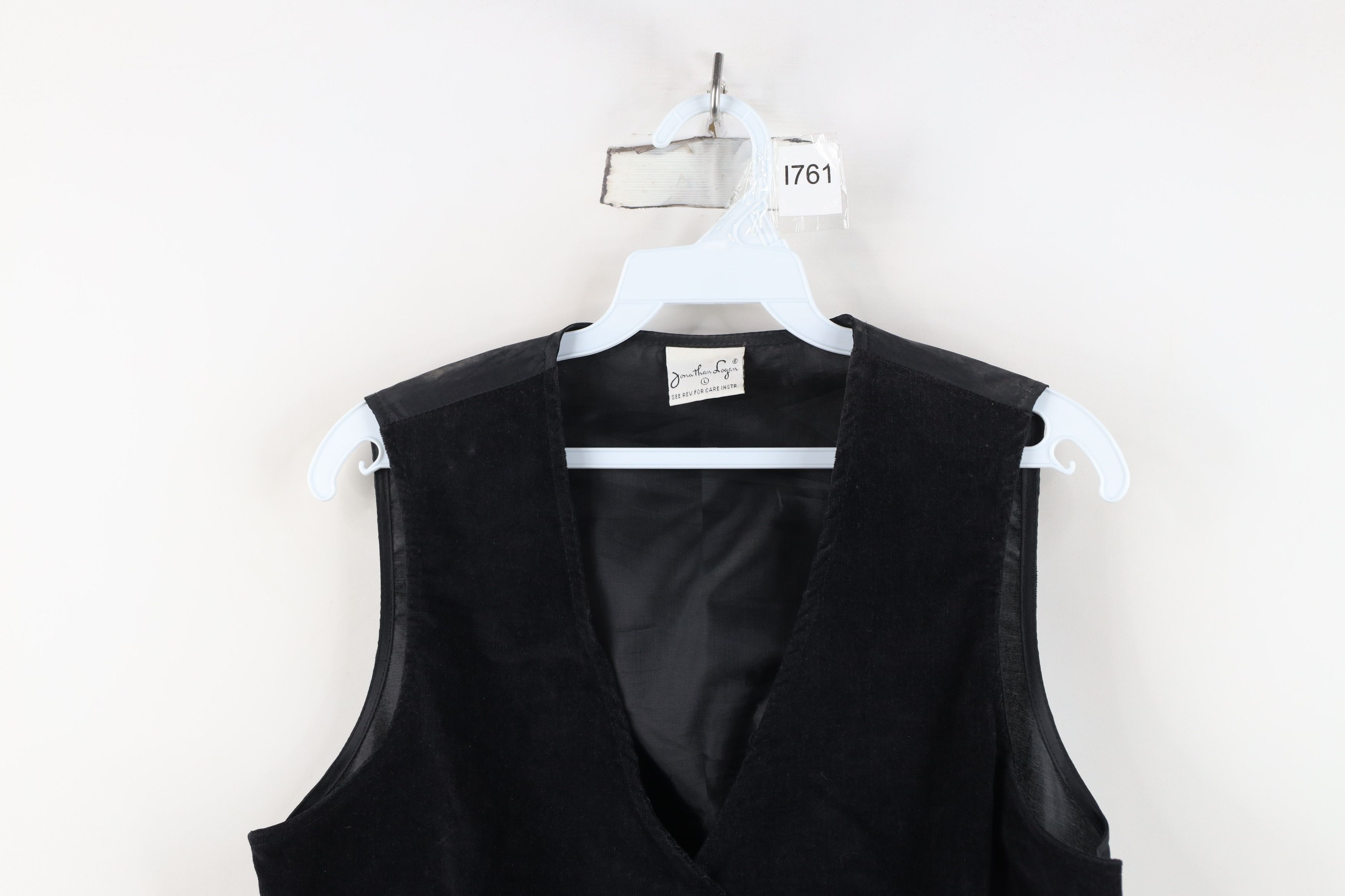 Vintage Vintage 70s Streetwear Buckle Corduroy Vest Jacket Black USA Size L / US 10 / IT 46 - 2 Thumbnail