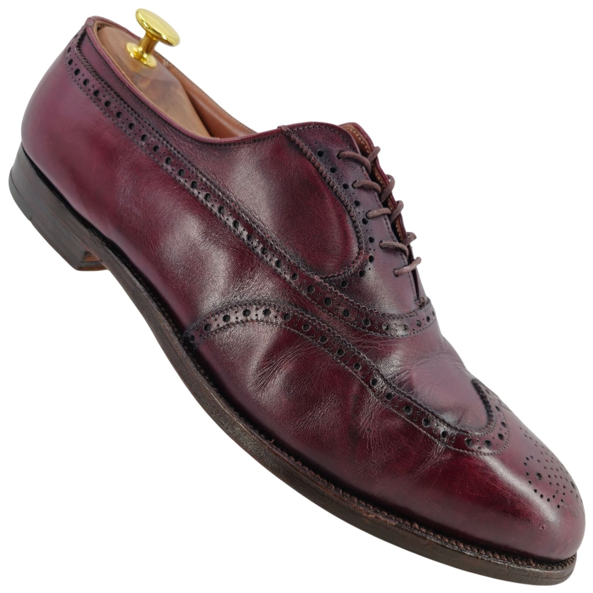 Alden Vintage Alden 929 Shortwing Dress Shoes Men size 12 Burgundy Size US 12 / EU 45 - 1 Thumbnail