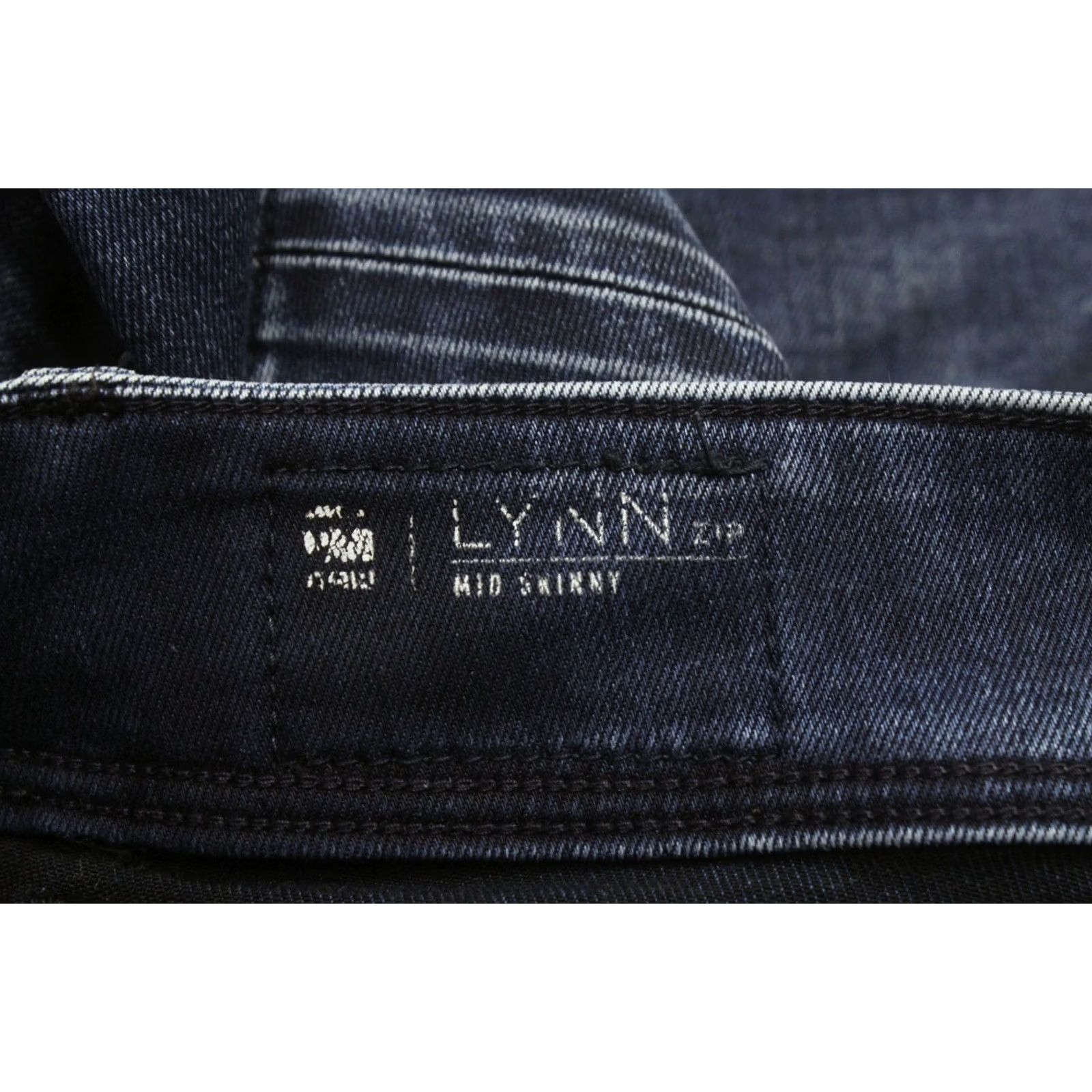 G-Star G-STAR Lynn Zip Mid Skinny Jeans Women's Dark Denim Faded W27/L34 Whiskers Size 27" / US 4 / IT 40 - 7 Thumbnail