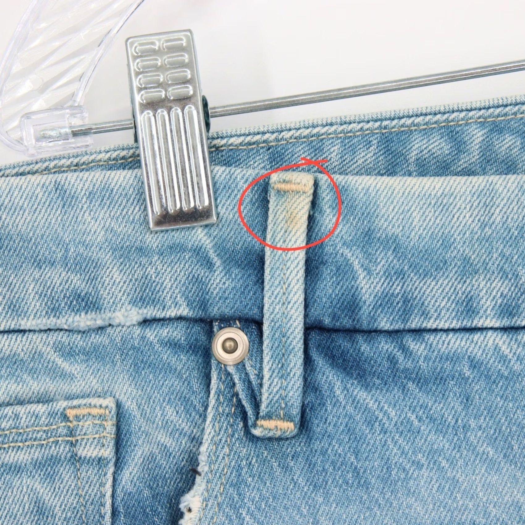 Good American Good American Womens Good Classic High Rise Straight Leg Jeans Light Wash Sz 26 Size 26" / US 2 / IT 38 - 7 Thumbnail
