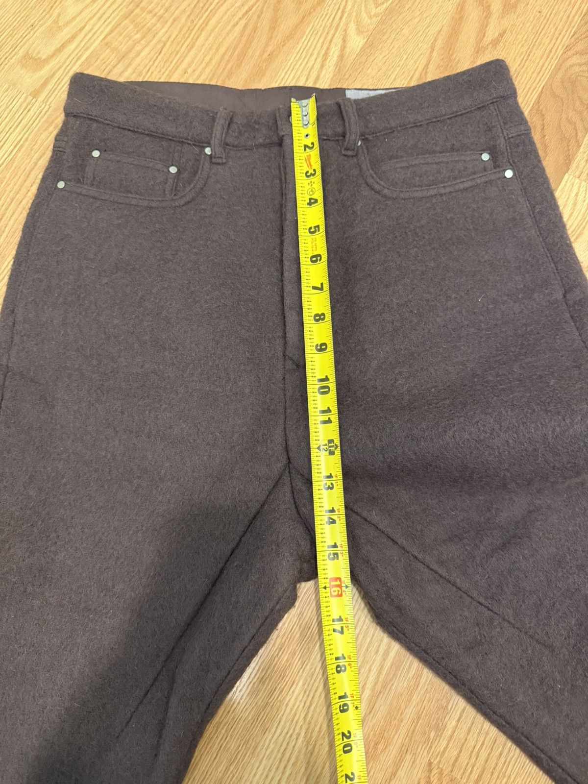 Rick Owens Wool “COLLAPSE JEANS” Size US 31 - 13 Thumbnail