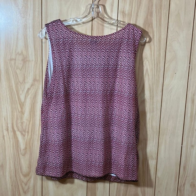 Worthington Worthington Red White Polka Dot Ruffled Sleeveless Blouse XL Size XL / US 12-14 / IT 48-50 - 2 Thumbnail