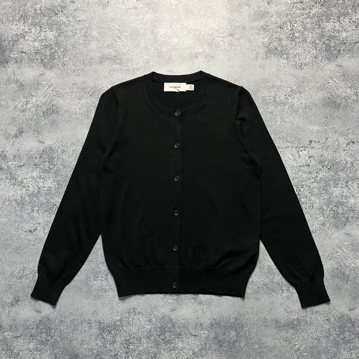 Coach × Designer Coach Black Cardigan Sweater Luxury Designer Size XXS / US 00 / IT 34 - 1 Thumbnail