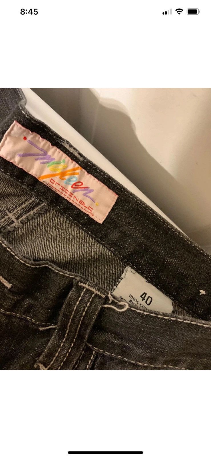 Vintage Vtg Miskeen jeans mens Sz 40 X 22 black Size US 40 / EU 56 - 2 Thumbnail