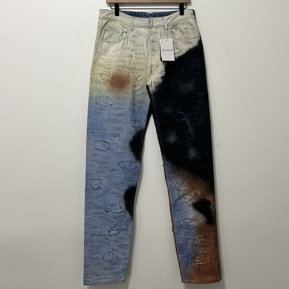 Givenchy Givenchy Distressed Tie-Dyed Boro Jeans Size US 32 / EU 48 - 1 Thumbnail