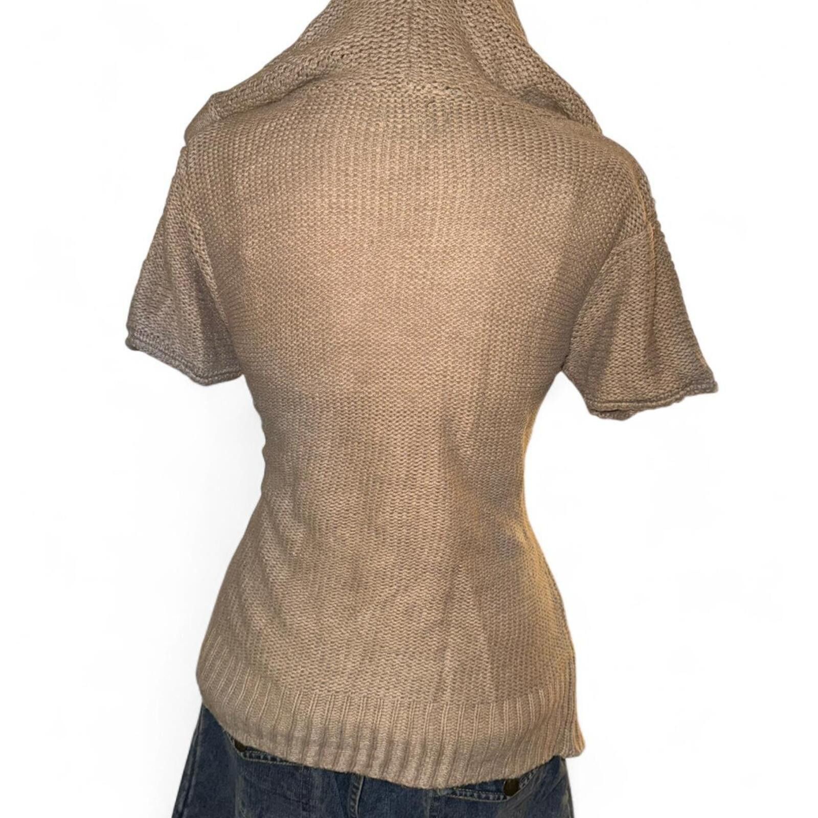 Other Vintage Y2K Tan Maurice’s Knit Cardigan Size M / US 6-8 / IT 42-44 - 4 Thumbnail