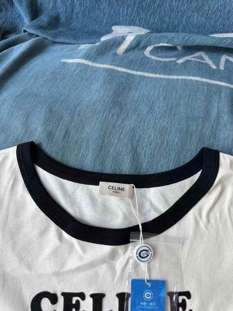 Celine Celine Black and White Short Sleeve Top Size US L / EU 52-54 / 3 - 2 Thumbnail