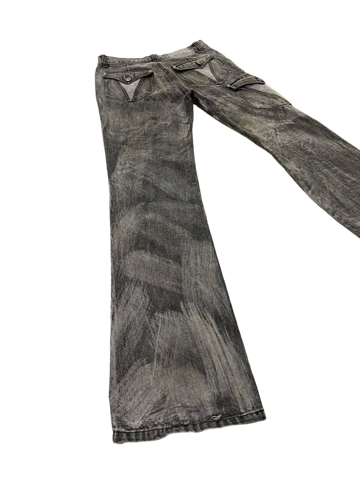 Japanese Brand Flare Jeans Berning Sho Faded Distress Boot Cut 7🟦8 Size US 30 / EU 46 - 15 Thumbnail