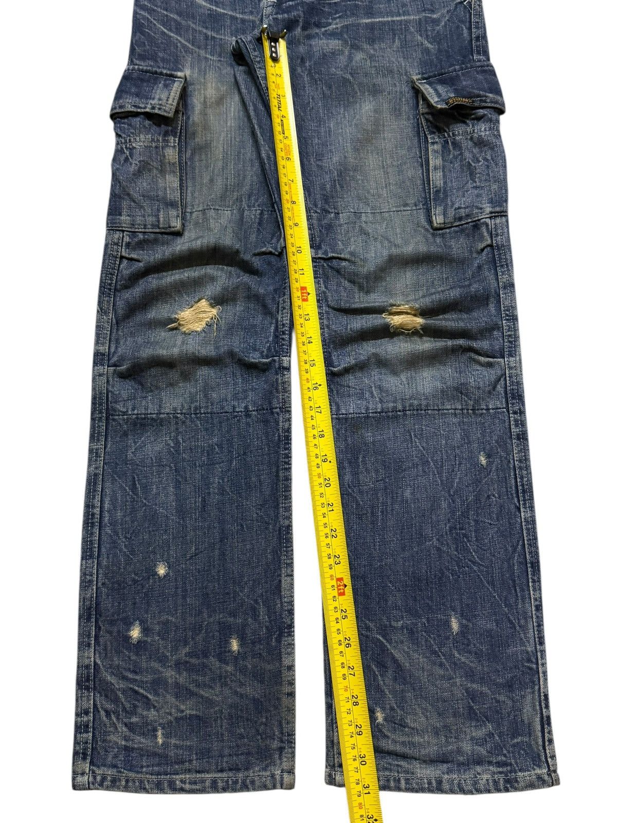 Hysteric Glamour Vintage Hysteric Glamour Thunder Wash Distress Cargo Jeans Size US 28 / EU 44 - 12 Thumbnail