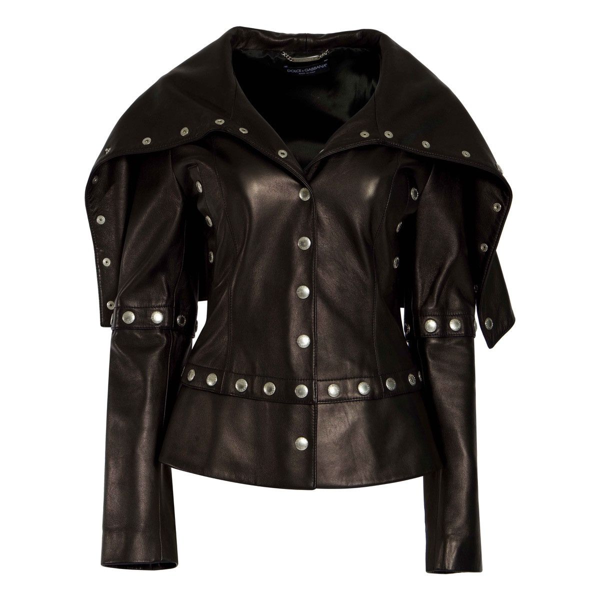 Dolce & Gabbana 2003 snap leather jacket Size M / US 6-8 / IT 42-44 - 1 Thumbnail