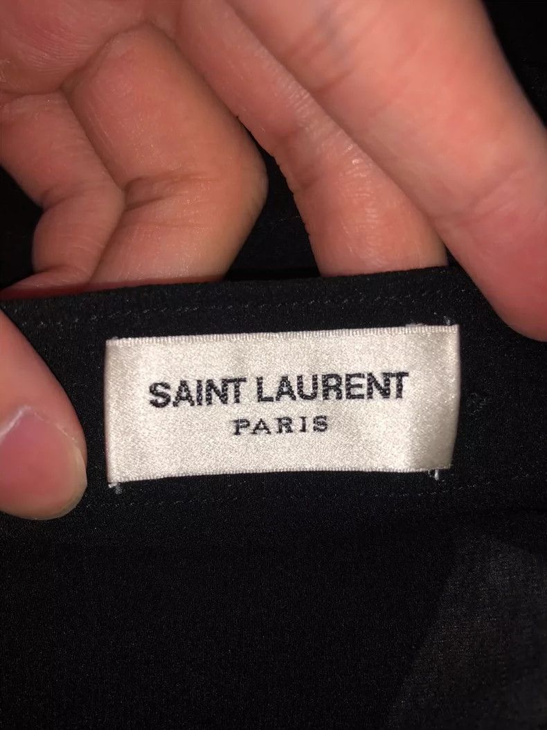 Saint Laurent Paris saint Laurent paris15SS Black & White Sword Collar Mulberr Size XXS / US 00 / IT 34 - 5 Thumbnail