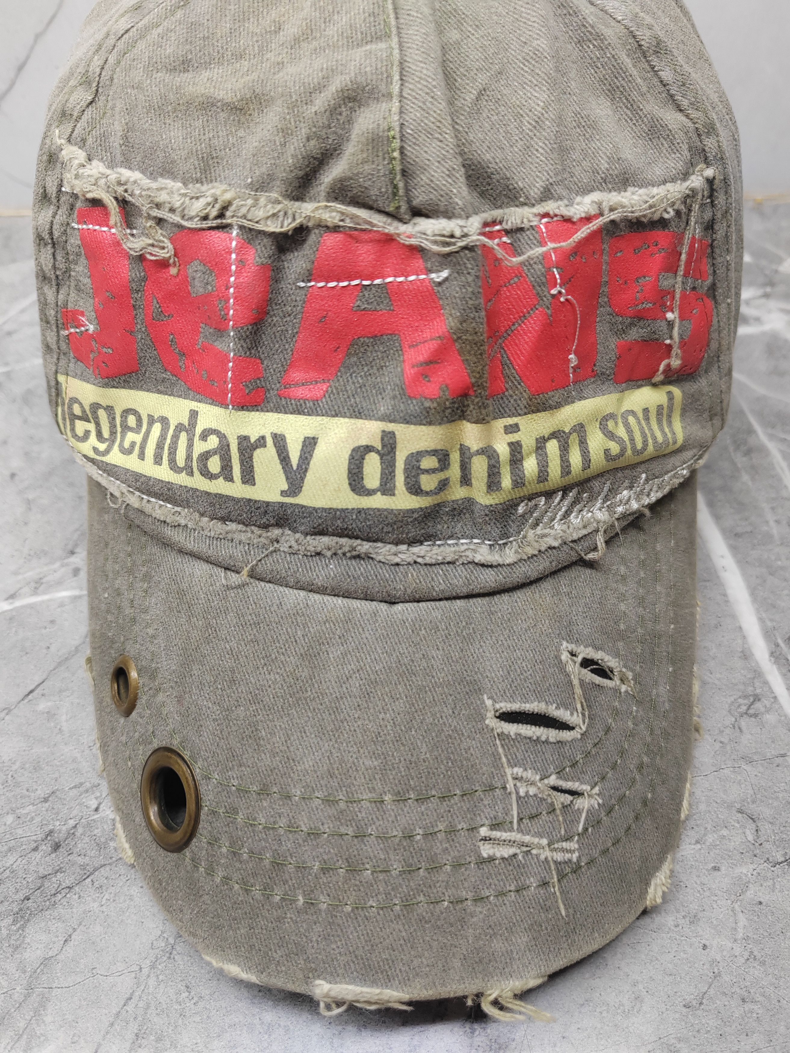Japanese Brand Vintage Jeans Legendary Denim Soul Distressed Style Cap Size ONE SIZE - 3 Thumbnail