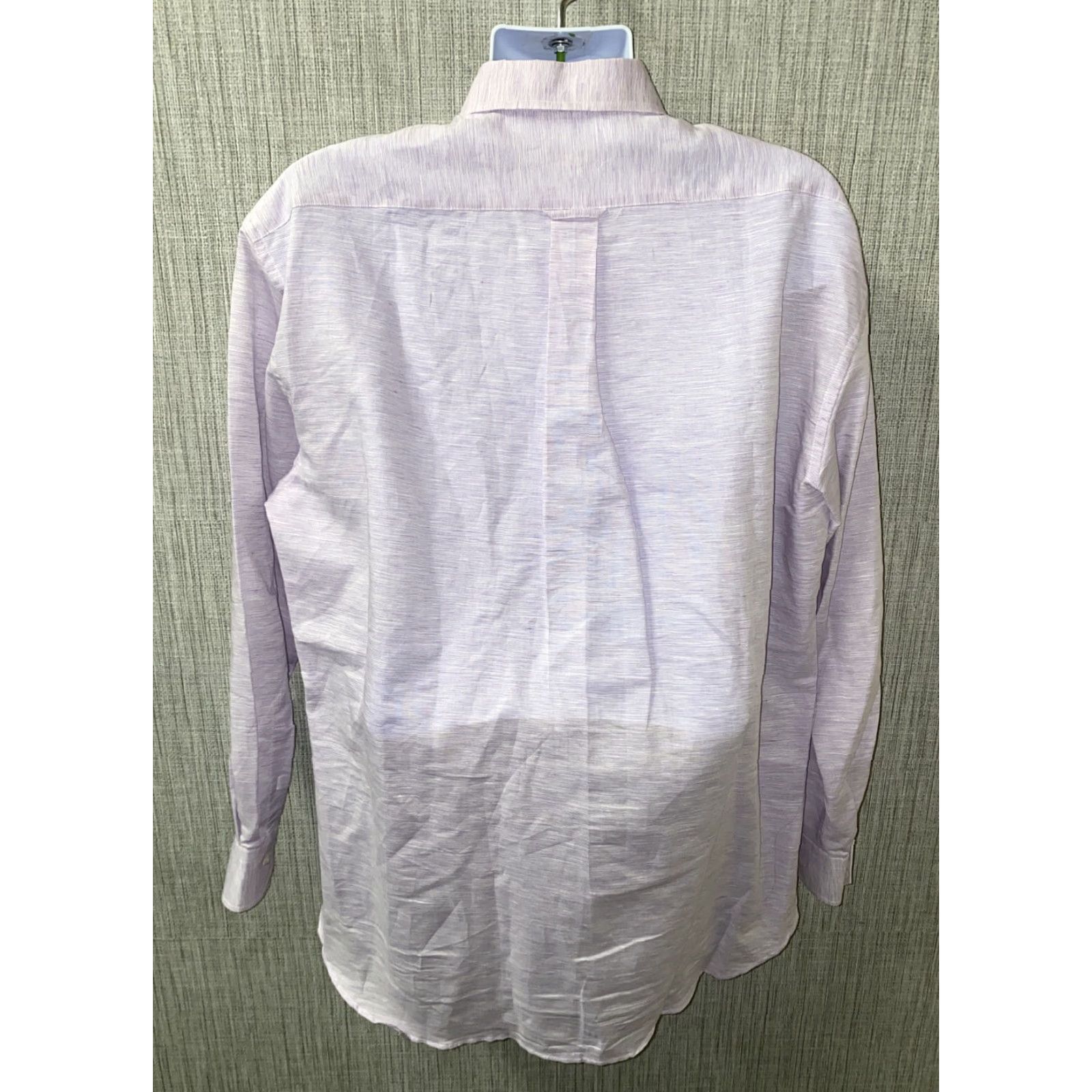 Vintage Enzo Mantovani Mens Purple Linen Long Sleeve Button Down Shirt Large Size US L / EU 52-54 / 3 - 5 Thumbnail