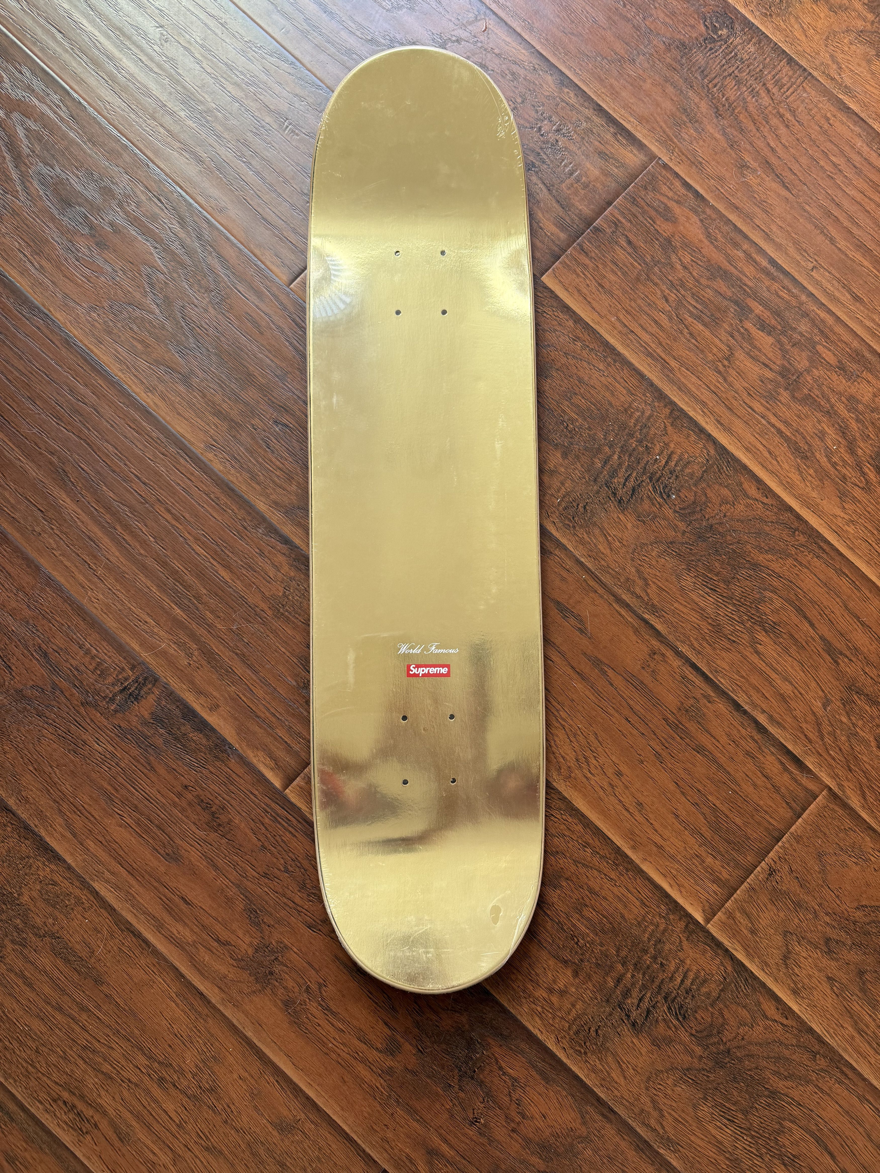 Supreme Supreme Anniversary Gold Foil Deck 2009 Skateboard Box Logo Size 32 - 2 Thumbnail