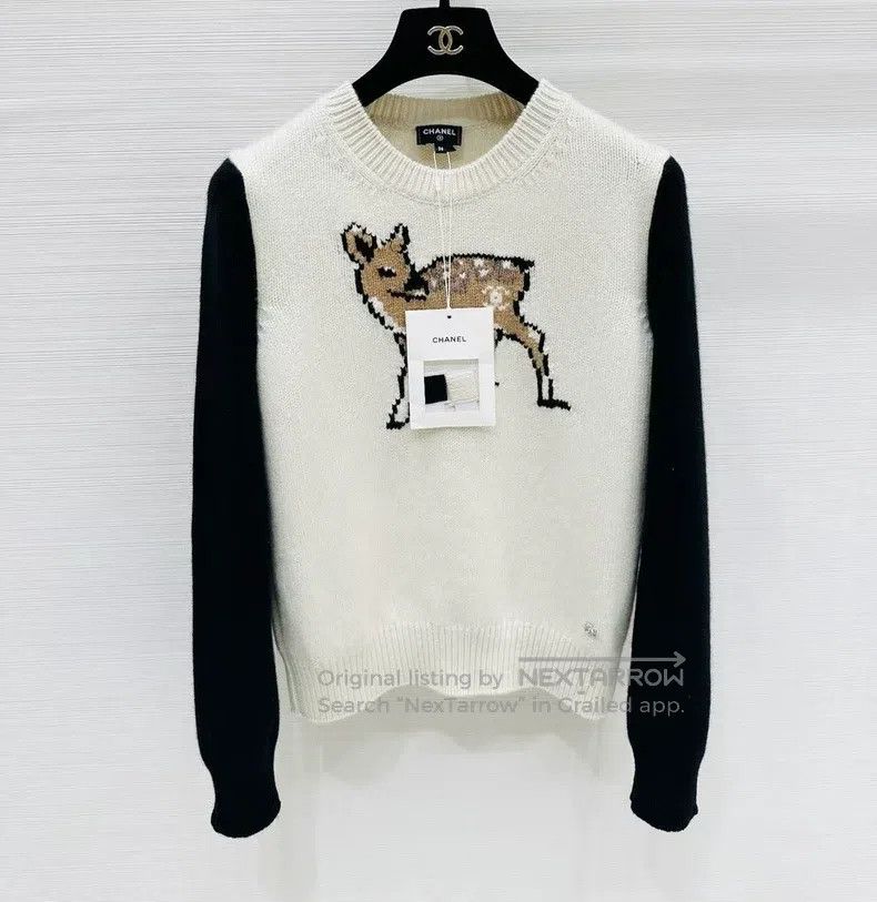 Chanel Chanel 25N popular deer jacquard sweater Size XS / US 0-2 / IT 36-38 - 1 Thumbnail