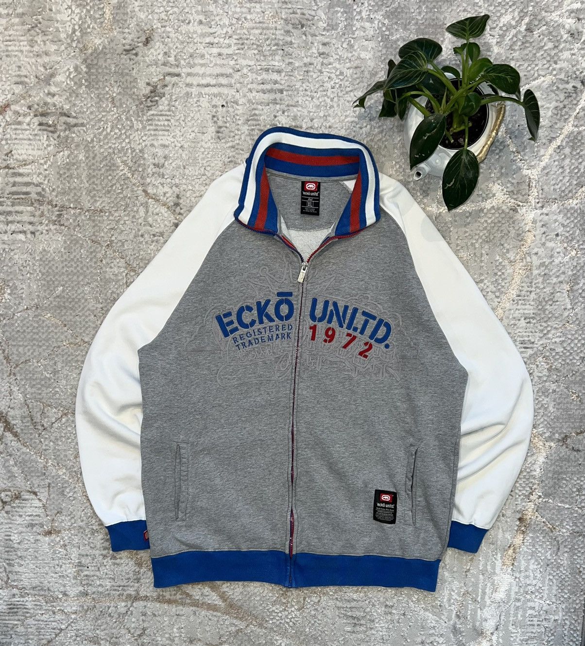 Ecko Unltd. × Japanese Brand ECKO UNLTD VINTAGE 90S ZIP SWEATSHIRT BOXY FIT Y2K CREWNECK Size US XL / EU 56 / 4 - 1 Thumbnail
