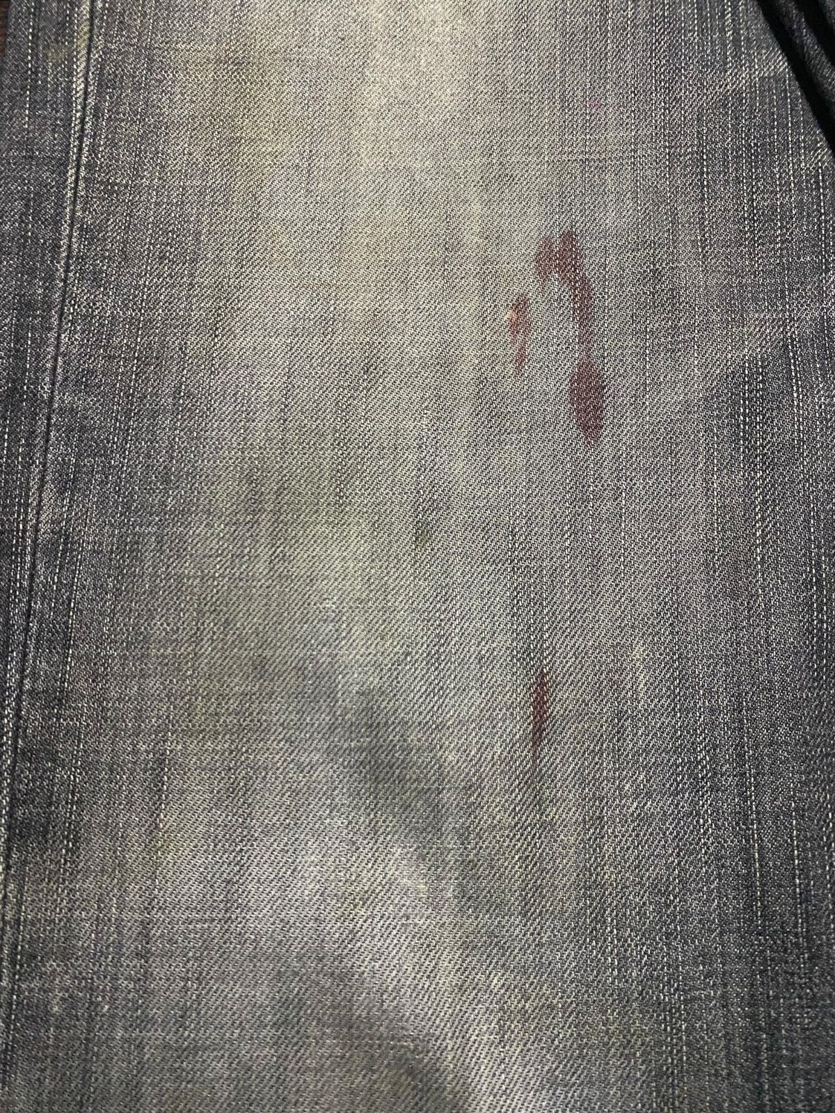 Japanese Brand Edwin 503 Denim Acid Wash Stain Distressed Loose Jeans Size US 30 / EU 46 - 17 Thumbnail