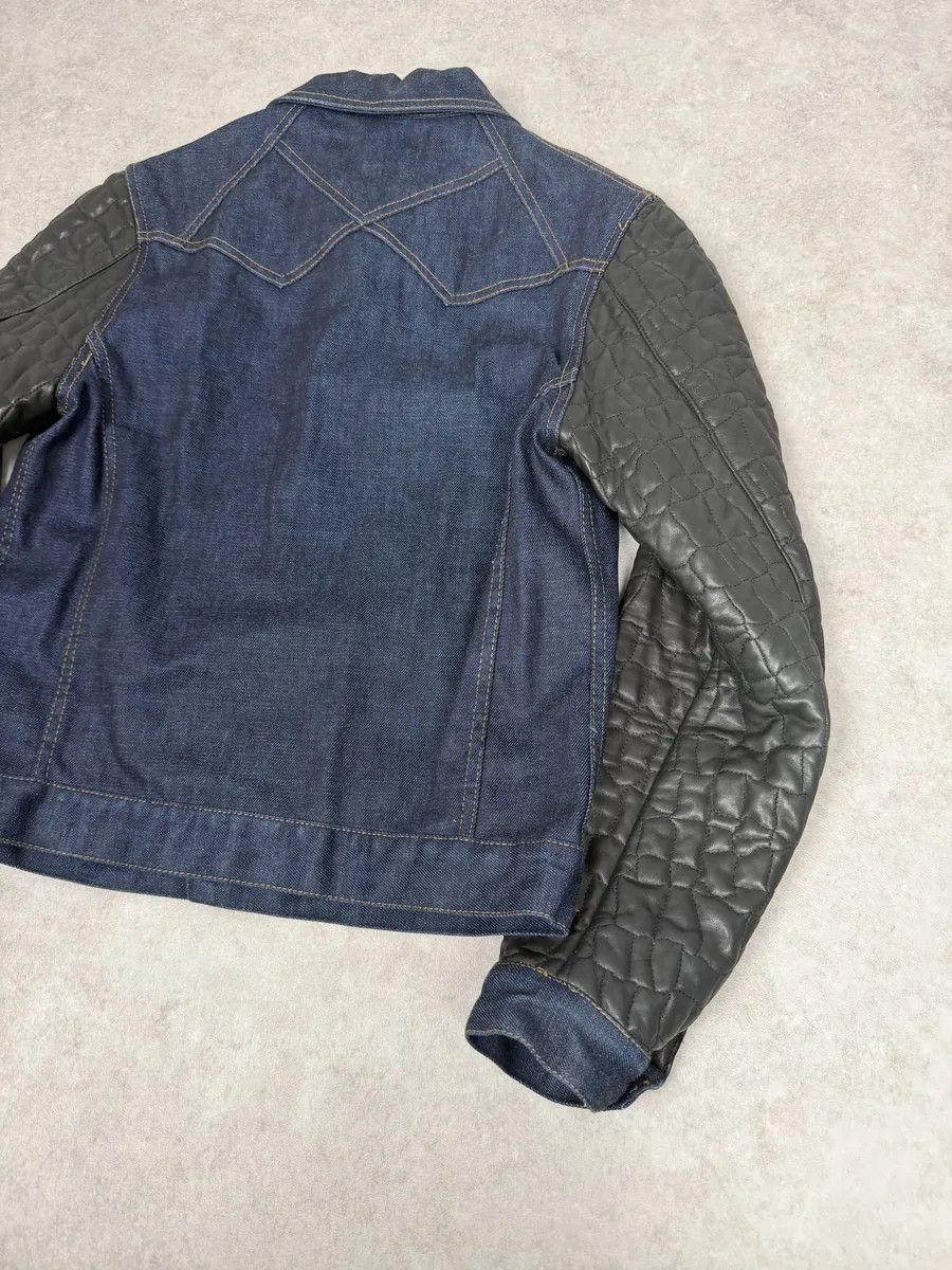 Roberto Cavalli 2010s Roberto Cavalli Brut Denim & Leather Premium Jacket Size US S / EU 44-46 / 1 - 6 Thumbnail