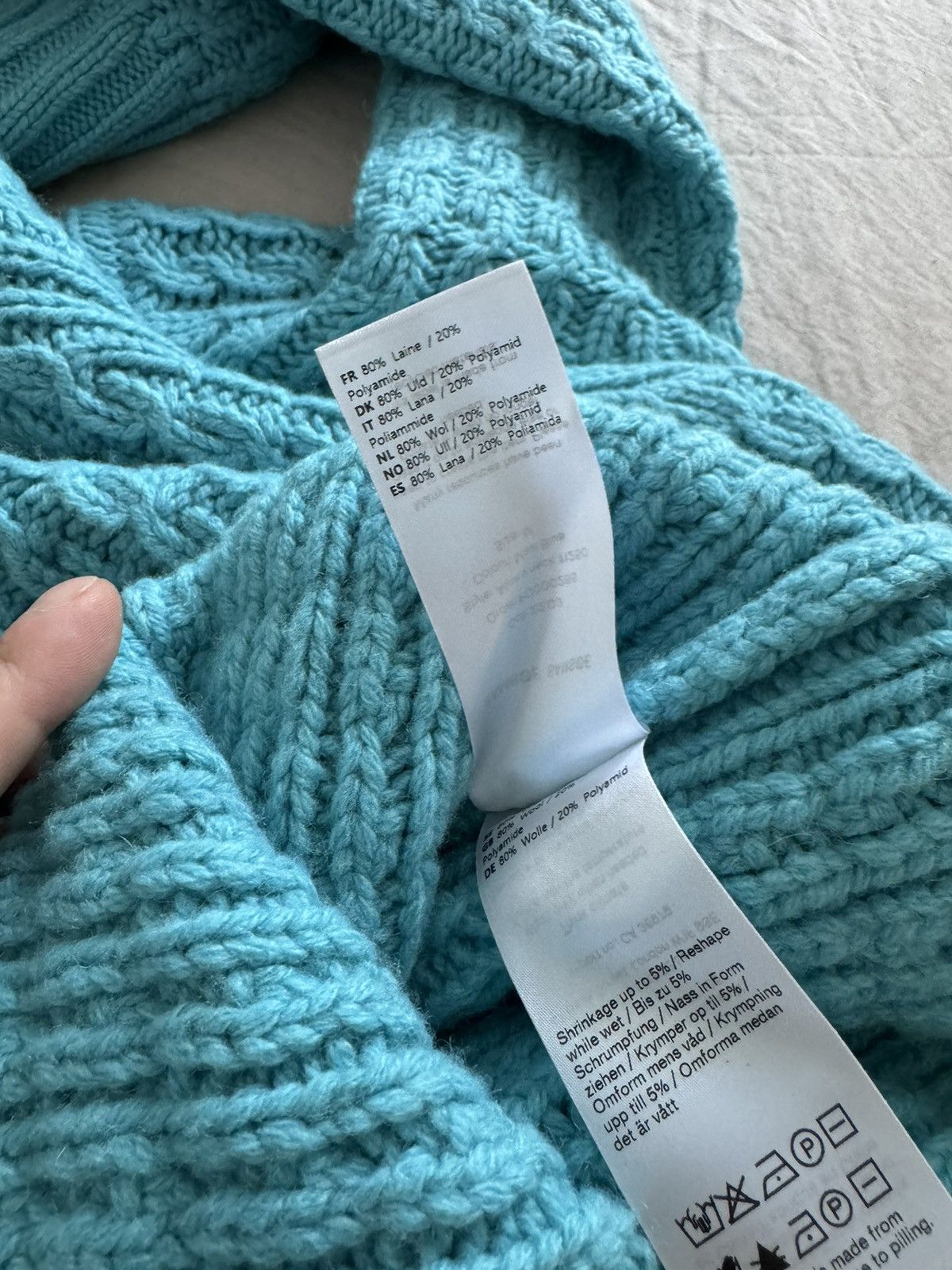 Samsoe Samsoe BNWOT SAMSOE SAMSOE M Light Blue Aline V neck knit wool Size M / US 6-8 / IT 42-44 - 6 Thumbnail