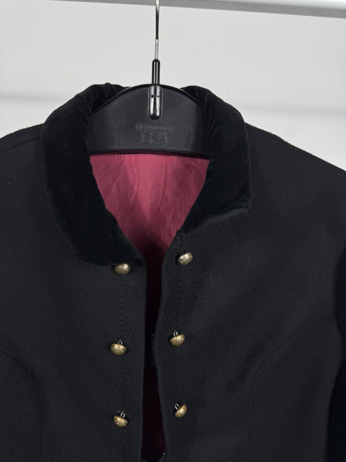 Other Vintage Antique Cropped Military Blazer Jacket Velvet Collar Size M / US 6-8 / IT 42-44 - 3 Thumbnail