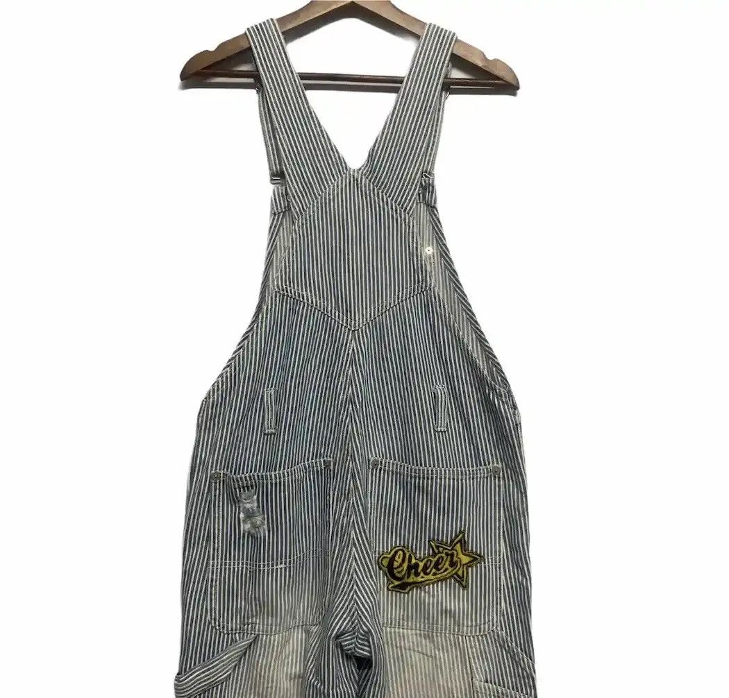Hysteric Glamour JAPANESE VINTAGE 32x31 TROUSERS HICKORY STRIPED OVERALLS Size US 32 / EU 48 - 8 Thumbnail
