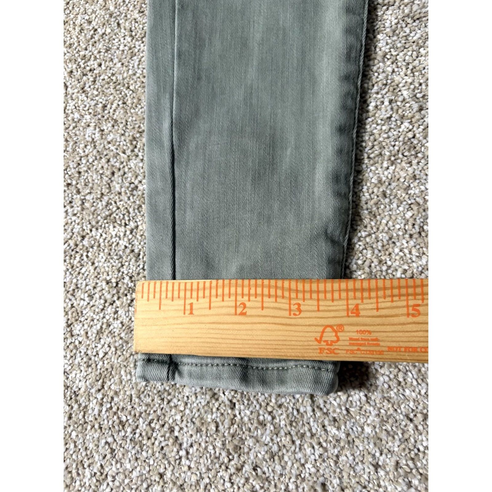 American Eagle Outfitters American Eagle Womens Jeans 0 Long Green Jegging Stretch Size 25" / US 0 / IT 36 - 3 Thumbnail