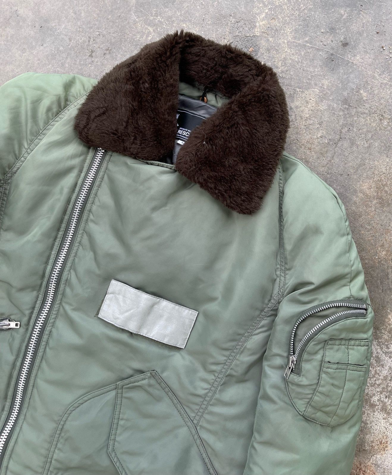Japanese Brand 🔥RARE🔥 RESCUE SQUAD FUR COLLARED ZIPPER JACKET Size US L / EU 52-54 / 3 - 7 Thumbnail