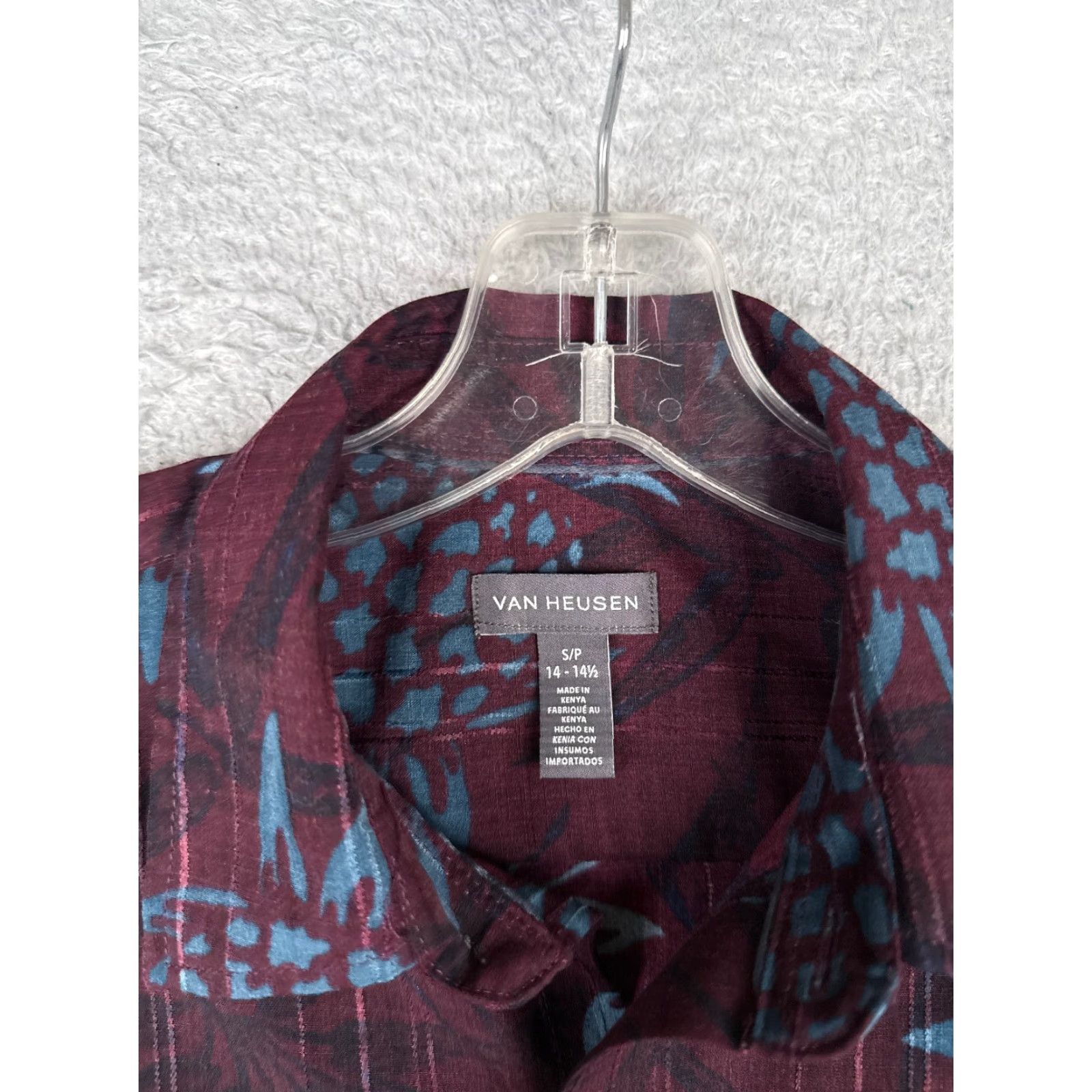Van Heusen VINTAGE Van Heusen Shirt Adult Small Red Floral Pineapple Button Up Polyester Hawaiian Size US S / EU 44-46 / 1 - 7 Thumbnail