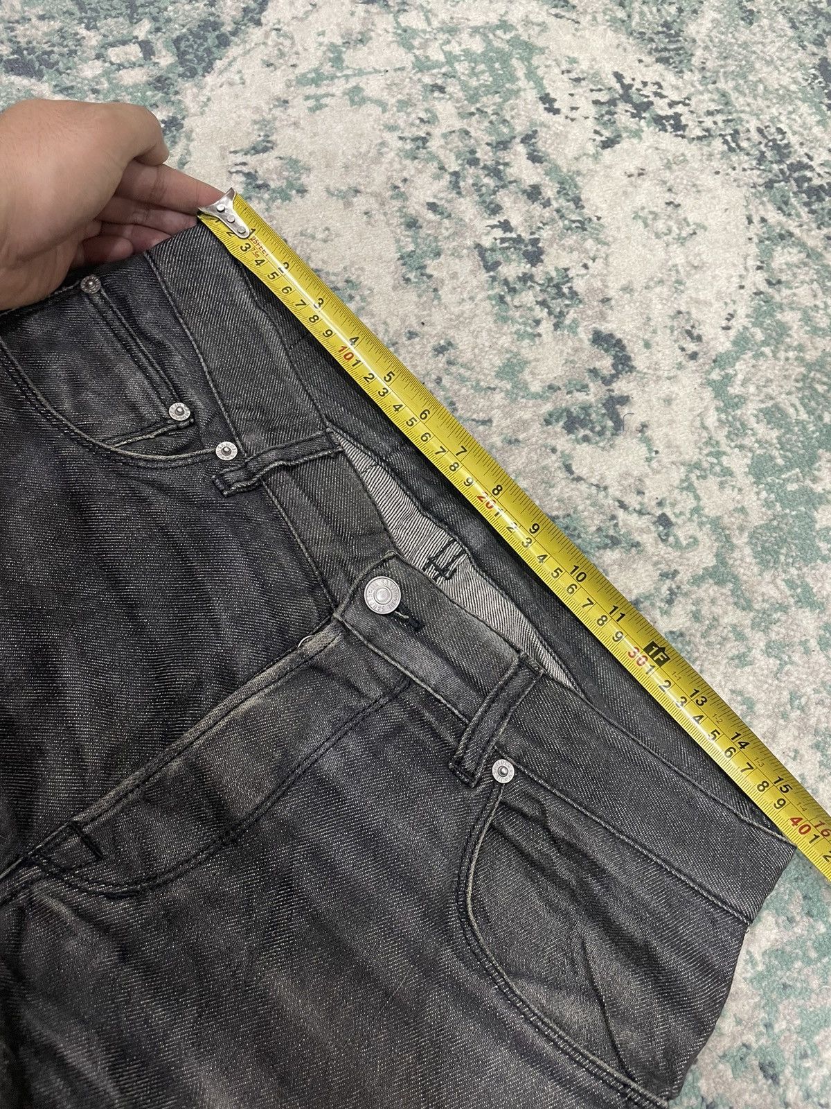 Jil Sander Jil Sander By Raf Simon Waxed Style Distressed Denim Size US 32 / EU 48 - 25 Thumbnail